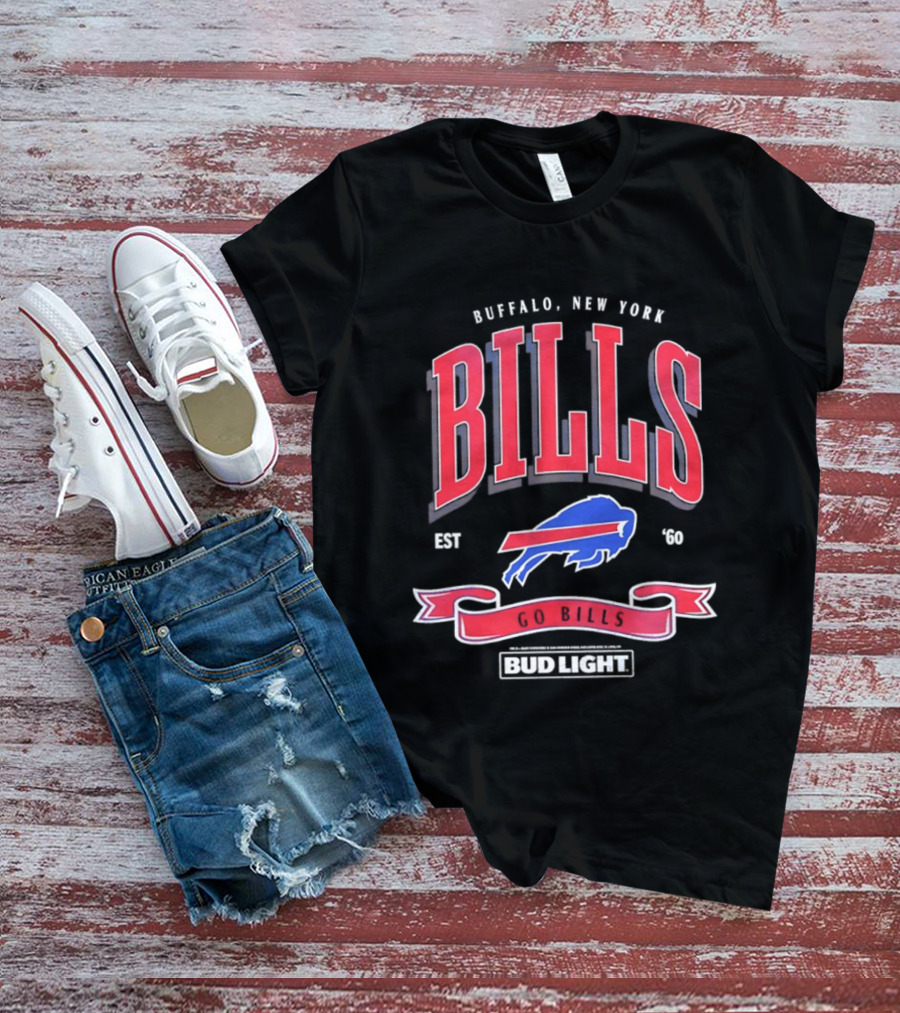 Buffalo New York Bills Est 1960 Go Bills Bud Light T-Shirt
