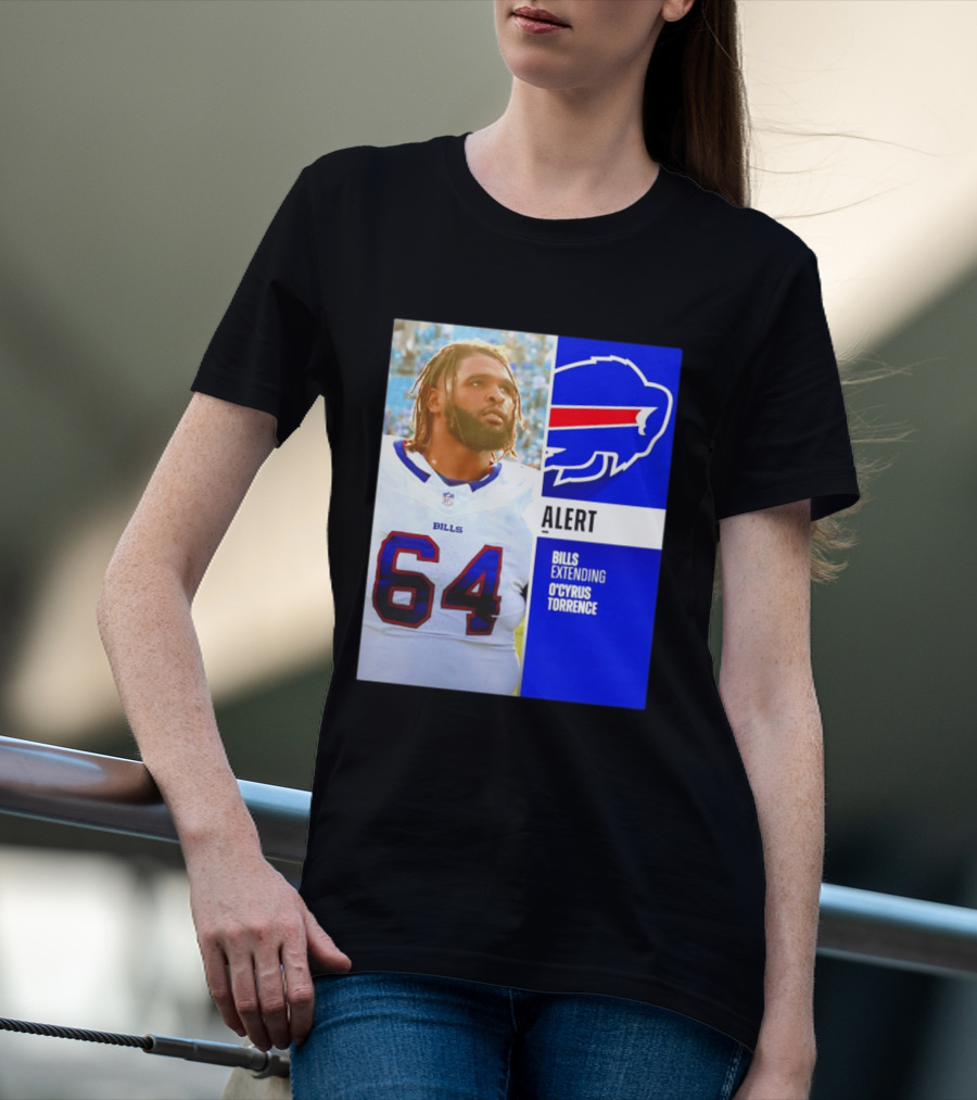 Buffalo Bills Alert Extending O'Cyrus Torrence Number 64 T-Shirt