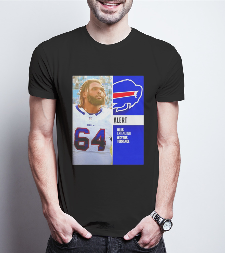 Buffalo Bills Alert Extending O'Cyrus Torrence Number 64 T-Shirt