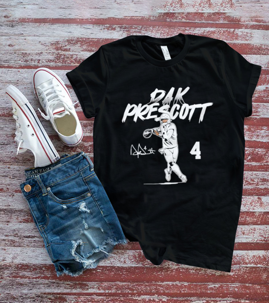 Dak Prescott 4 Dallas Cowboys 2026 Star Pose T-Shirt