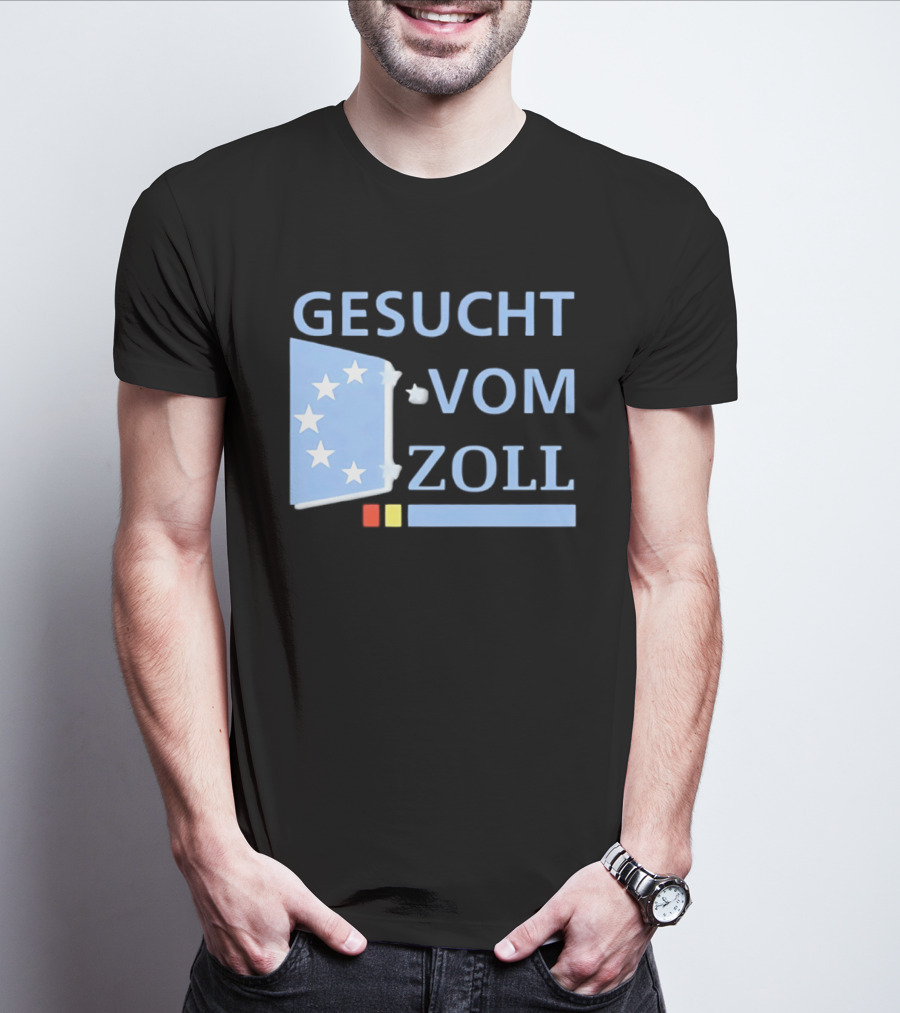 Gesucht Vom Zoll Sterne EU Symbol Farben Banner T-Shirt