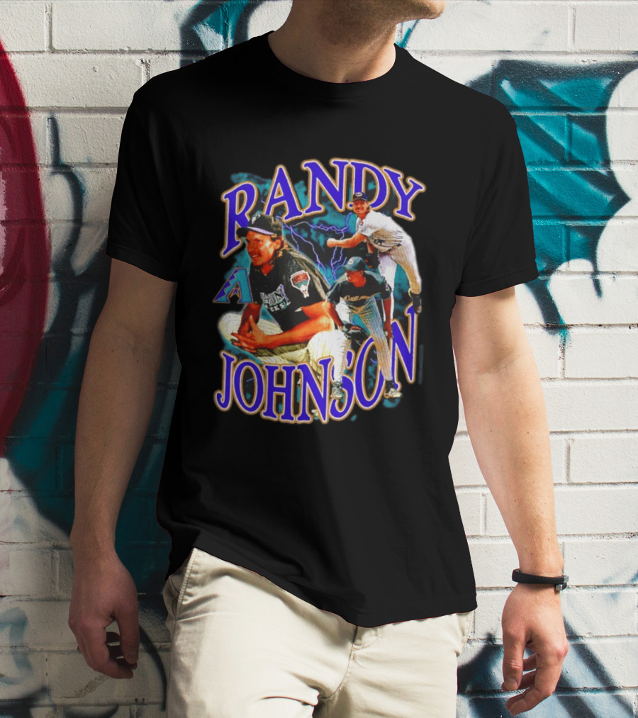 Randy Johnson Arizona Diamondbacks Legendary Pitching Action T-Shirt