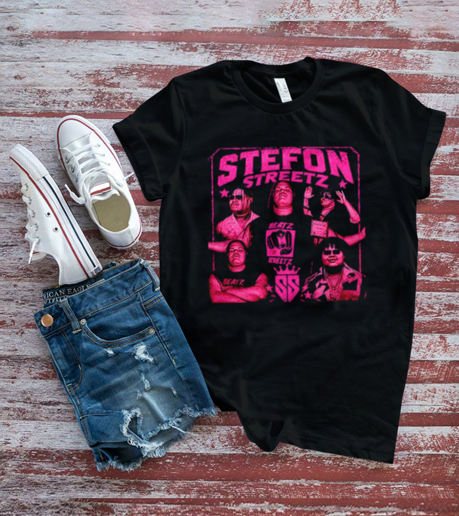 Stefon Streetz Pink Stars And Faces T-Shirt