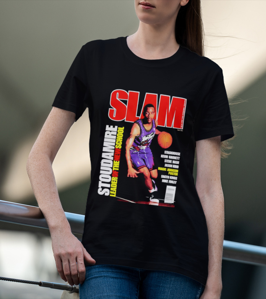Slam Magazine May 1996 Stoudamire Leader Of The New School Raptors Championship Roster Fan Event T-Shirt