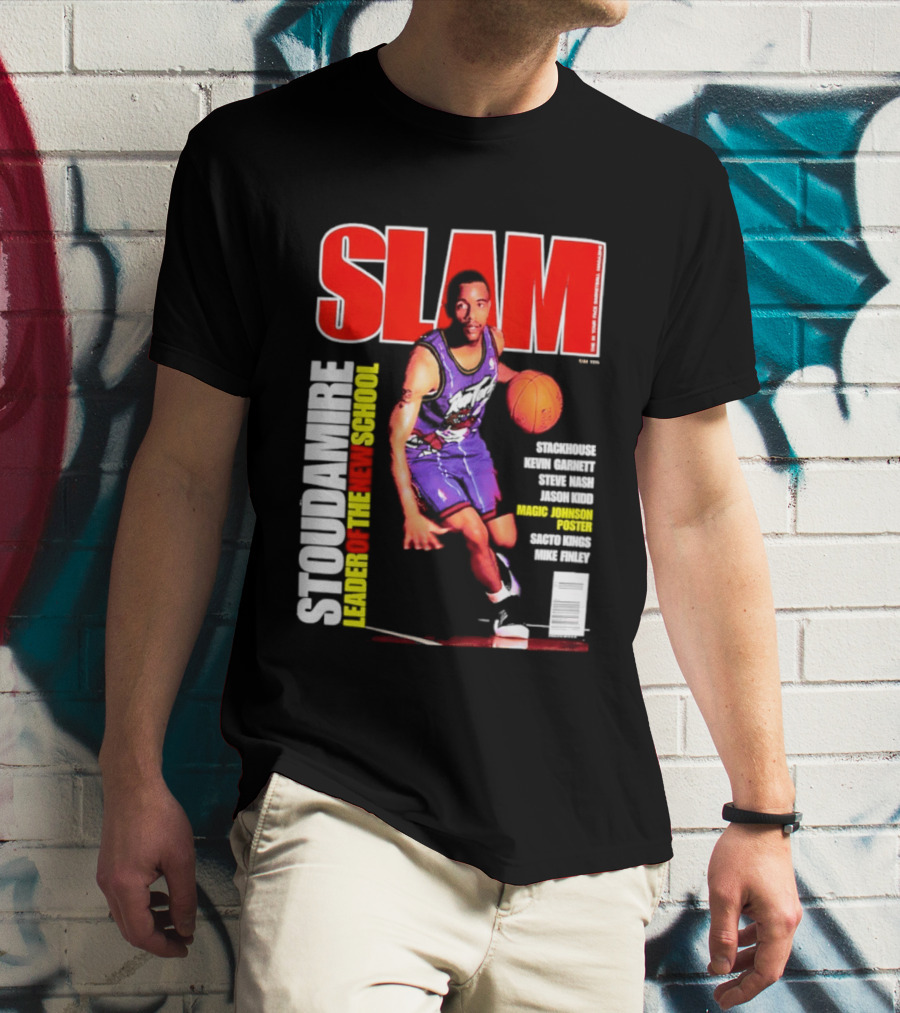 Slam Magazine May 1996 Stoudamire Leader Of The New School Raptors Championship Roster Fan Event T-Shirt