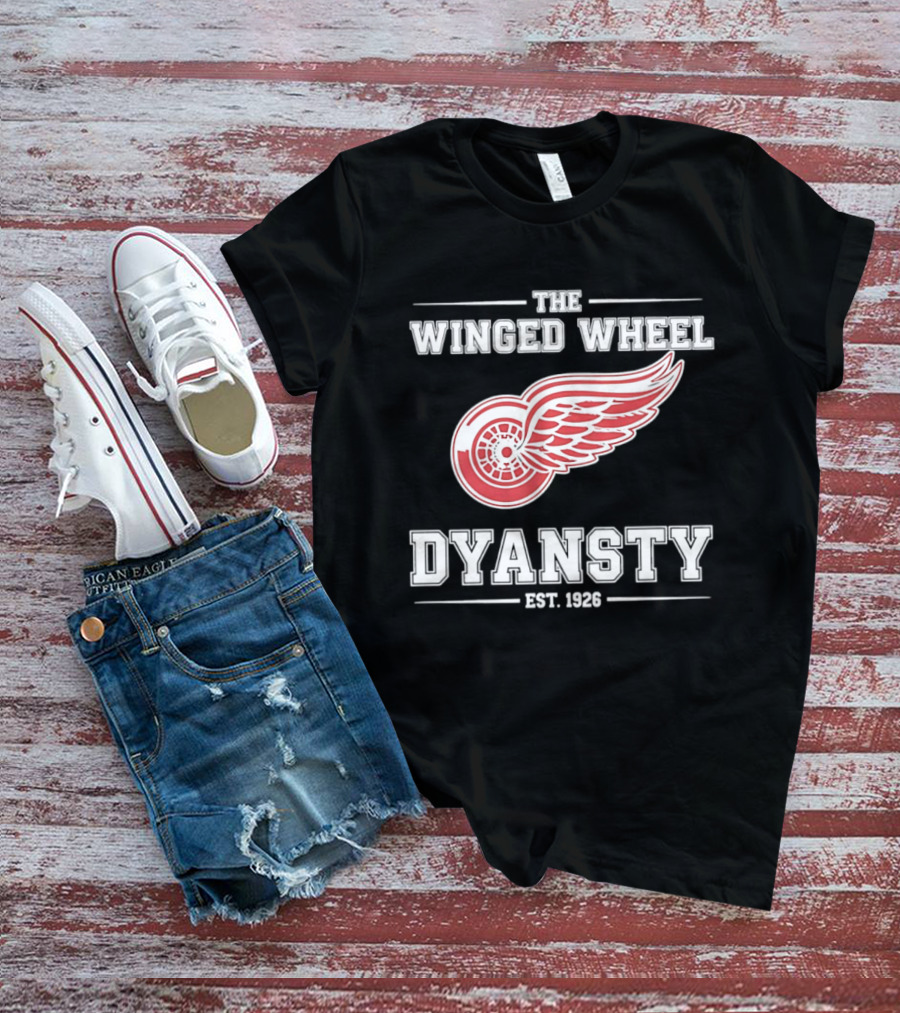 The Winged Wheel Dynasty Est 1926 Detroit Red Wings Hockey Legacy T-Shirt