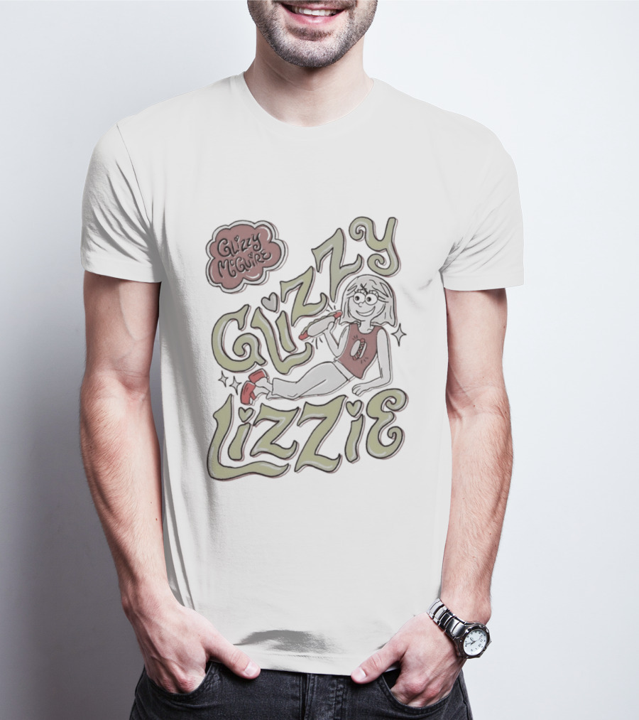 Glizzy McGuire Glizzy Lizzie Hot Dog Retro Character Fun T-Shirt