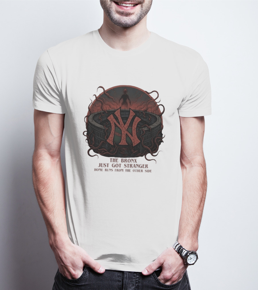 Yankees Stranger Things Mashup The Bronx Just Got Stranger Home Runs Other Side T-Shirt