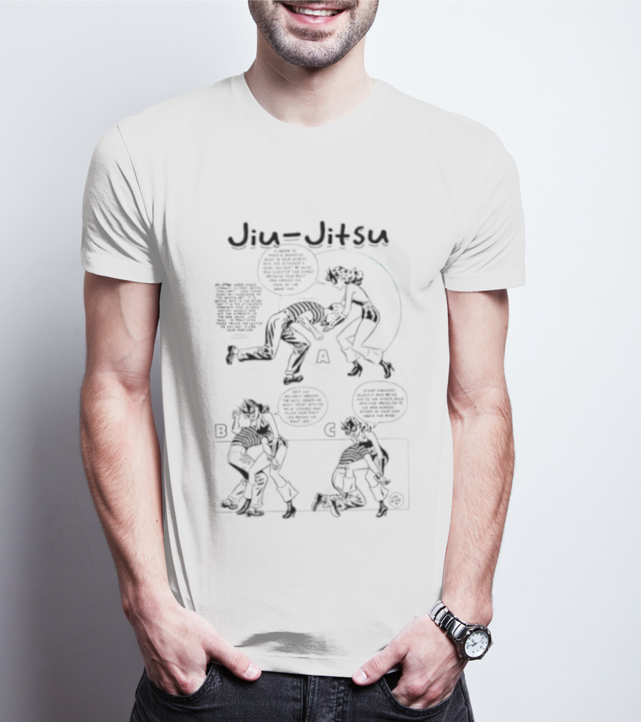 Jiu Jitsu Gentle Comic Strip Martial Arts Humor T-Shirt