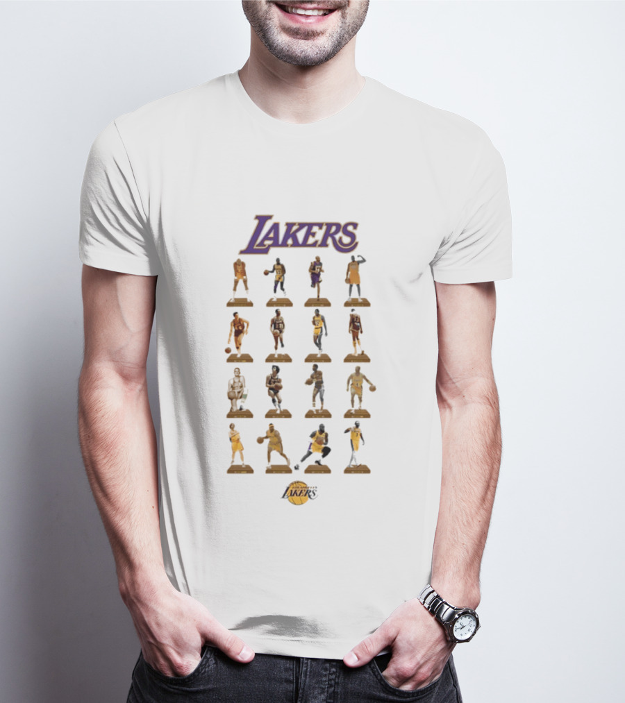Lakers Basketball Legends Figurines Collectible Moment T-Shirt