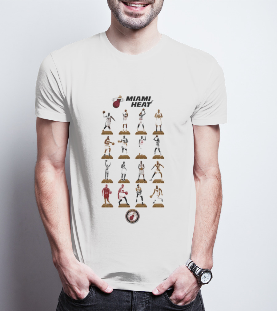 Miami Heat Legends NBA Basketball Icons Hall Of Fame T-Shirt