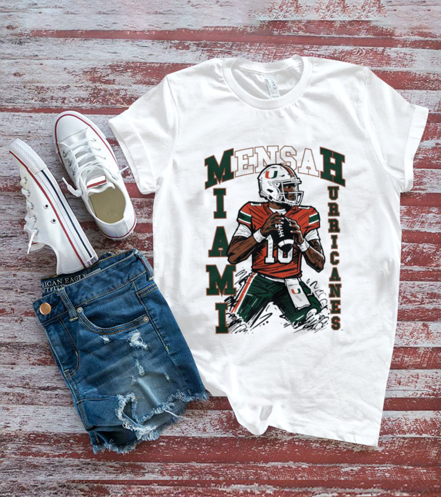 Mensah Miami Hurricanes NCAA Football Player 18 T-Shirt