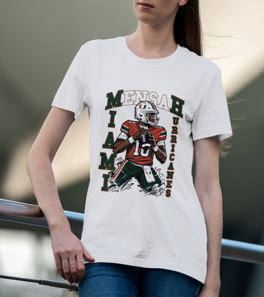 Mensah Miami Hurricanes NCAA Football Player 18 T-Shirt