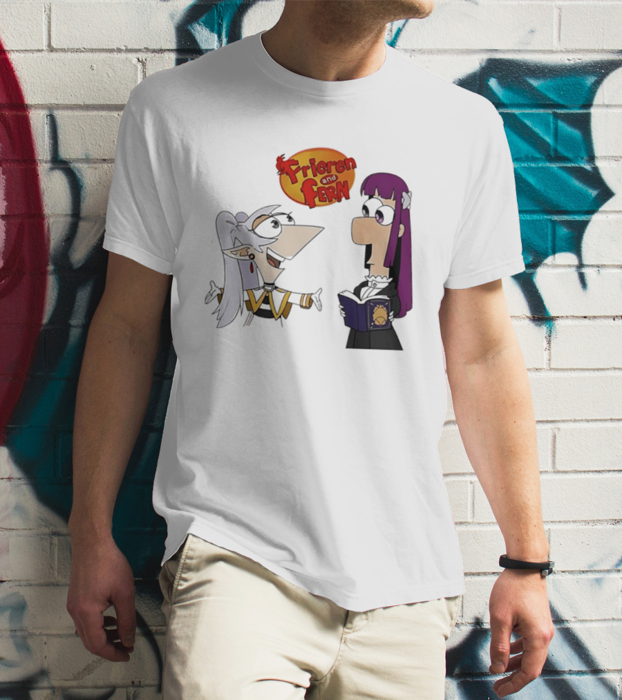 Frieren And Fern Phineas And Ferb Crossover Beyond Journey's End T-Shirt