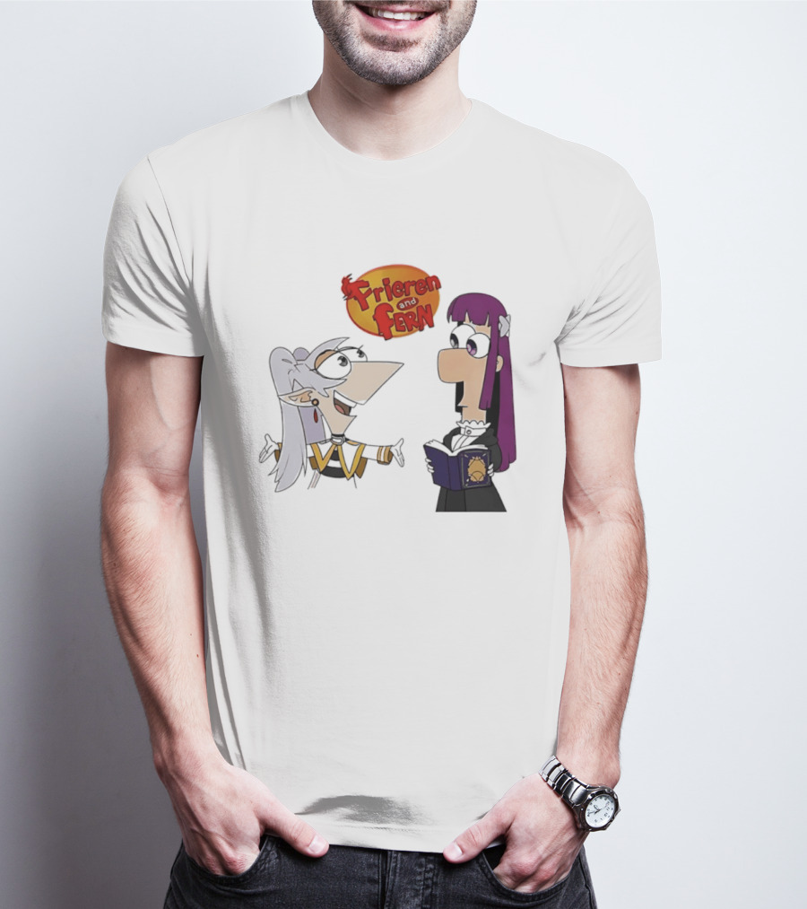 Frieren And Fern Phineas And Ferb Crossover Beyond Journey's End T-Shirt