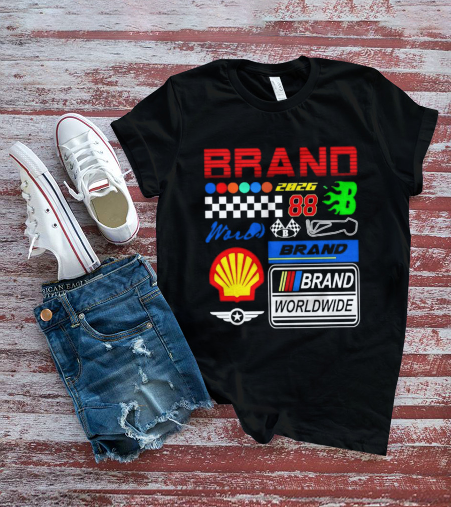 Brand 88 Worldwide Racing Motorsport Checkered Shell 2026 T-Shirt