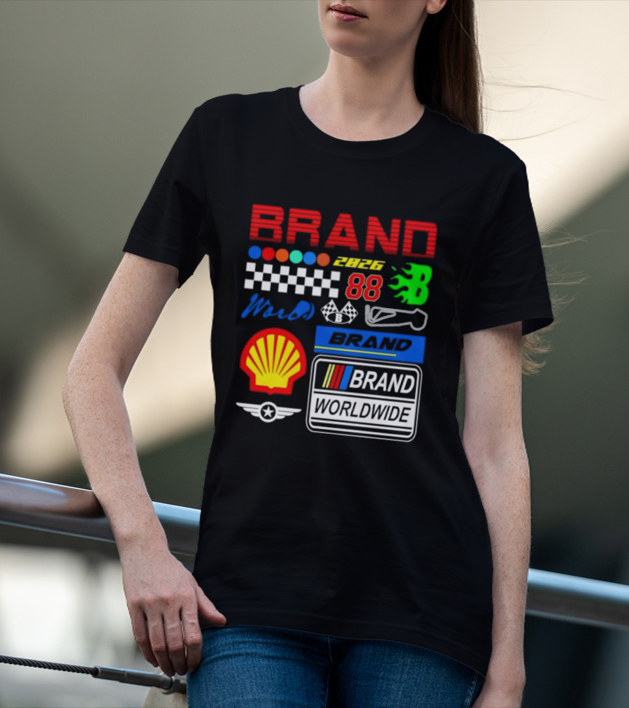Brand 88 Worldwide Racing Motorsport Checkered Shell 2026 T-Shirt