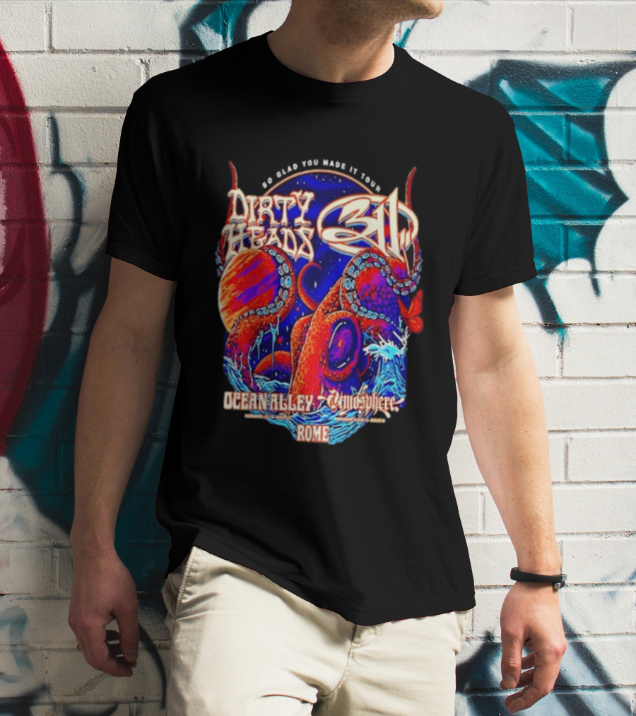 Dirty Heads 311 So Glad You Made It Tour Ocean Alley Atmosphere Rome Octopus T-Shirt