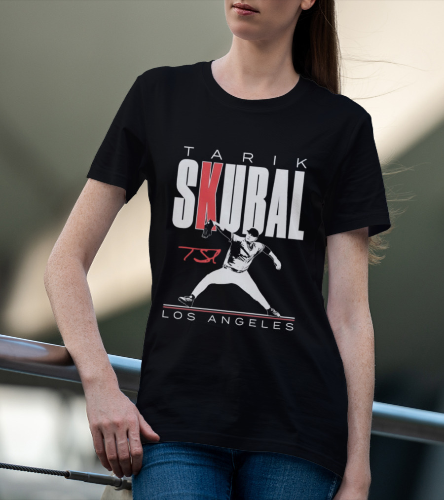 Tarik Skubal 37 Los Angeles Dodgers Baseball Player T-Shirt