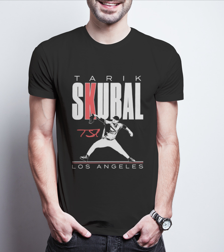 Tarik Skubal 37 Los Angeles Dodgers Baseball Player T-Shirt