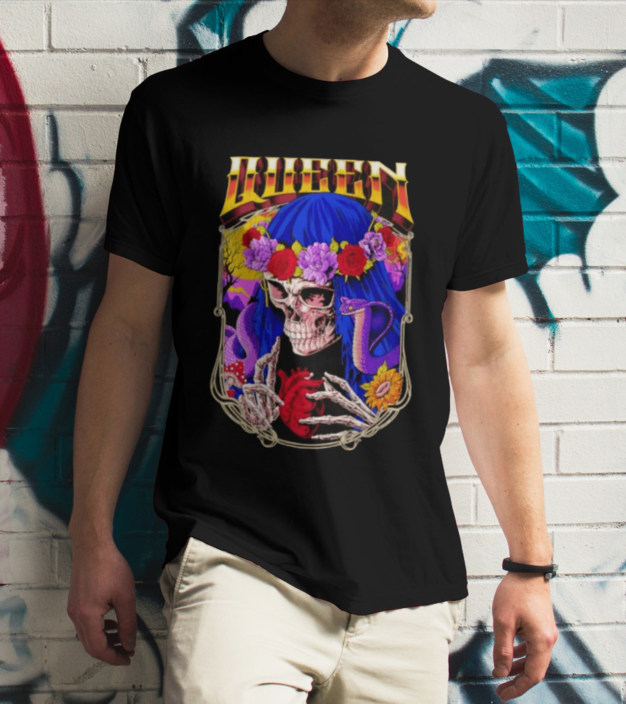 Til Death Skeleton Fiesta Cobra Floral Skeleton Tattoo T-Shirt