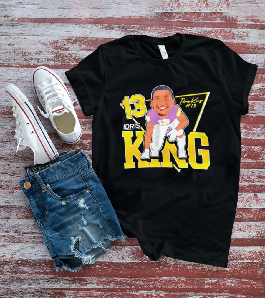 Idris King 13 Tennessee Tech Football Caricature T-Shirt
