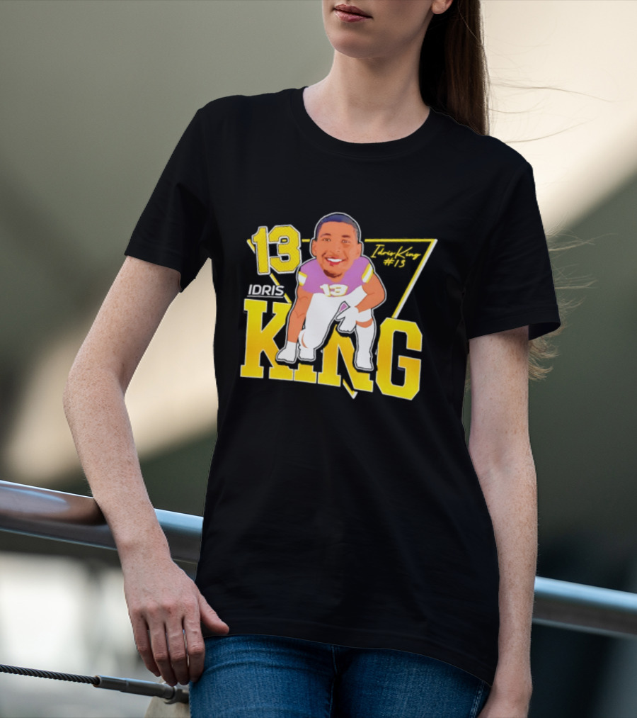 Idris King 13 Tennessee Tech Football Caricature T-Shirt