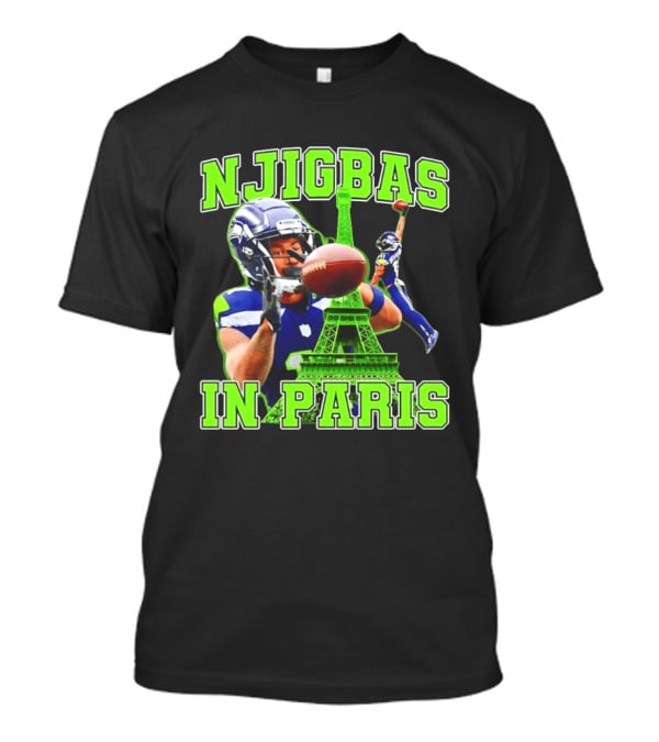 Seattle Seahawks Jaxon Smith Njigba Njigbas In Paris T-Shirt