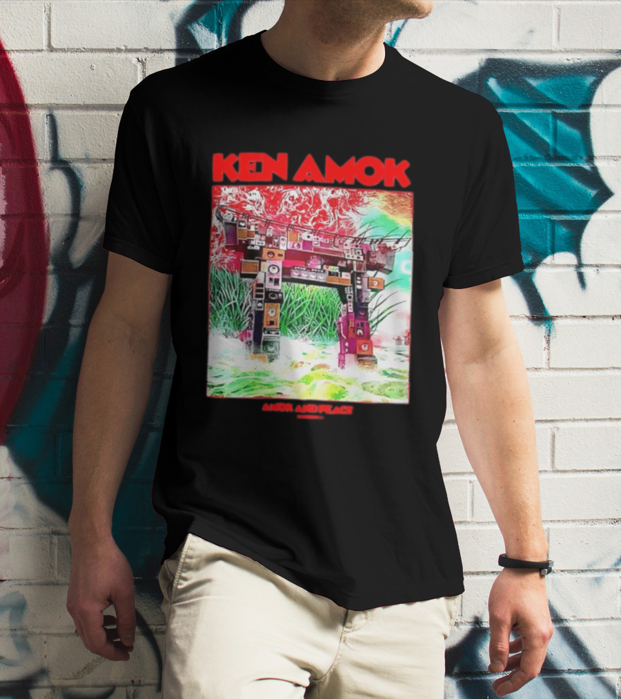 Ken Amok Amok And Peace Speaker Torii Technicolor Gateway T-Shirt