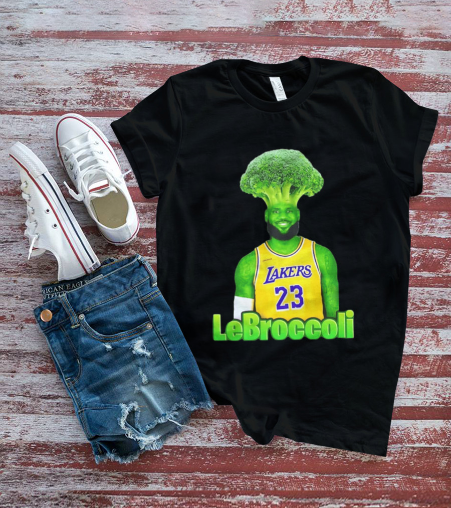 LeBron James Los Angeles Lakers LeBroccoli Lebron 23 NBA Basketball T-Shirt