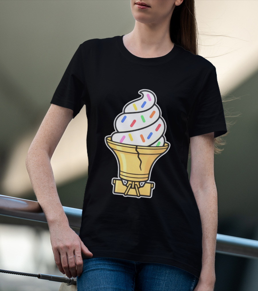 Liberty Bell Ice Cream Cone With Sprinkles Philly T-Shirt