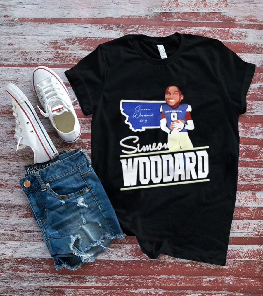 Simeon Woodard 9 Montana State Bobcats Football T-Shirt