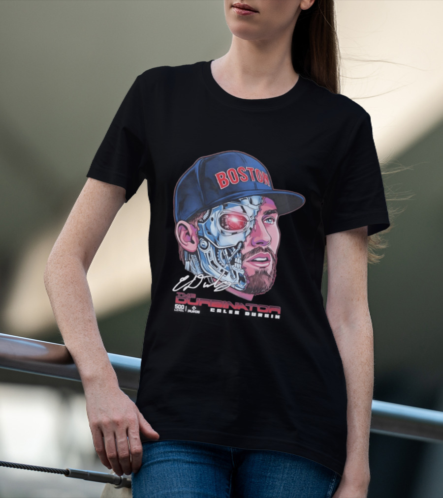 Boston Red Sox The Durbinator Caleb Durbin Cyborg Baseball T-Shirt