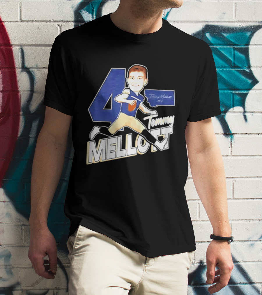 Tommy Mellott 4 Montana State Bobcats Caricature T-Shirt