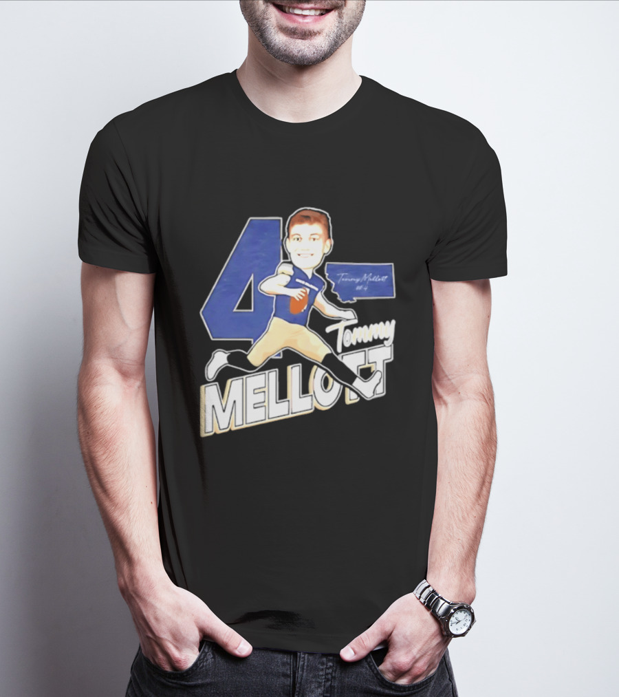 Tommy Mellott 4 Montana State Bobcats Caricature T-Shirt