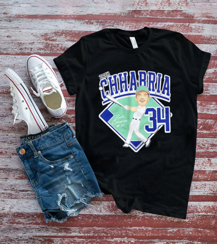 Chhabria 34 Drew University Athletics Baseball Caricature Zach Chhabria T-Shirt