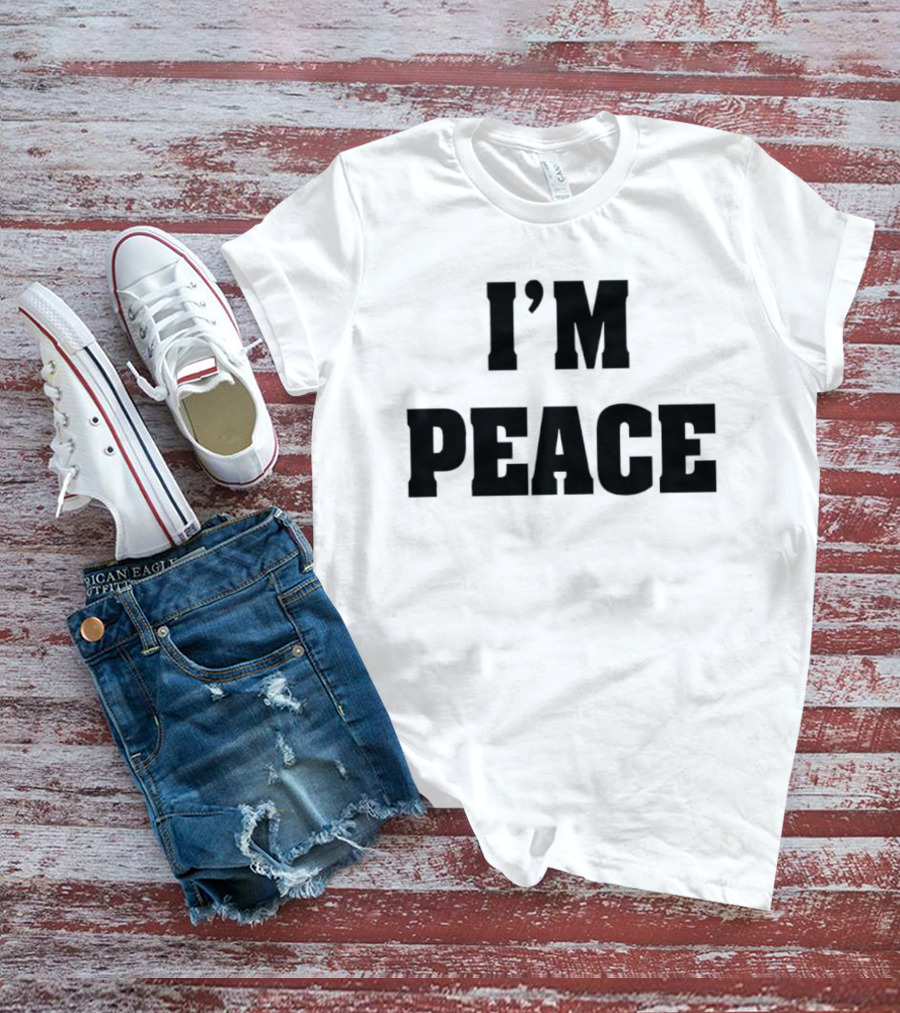 I'M PEACE Statement Black T-Shirt