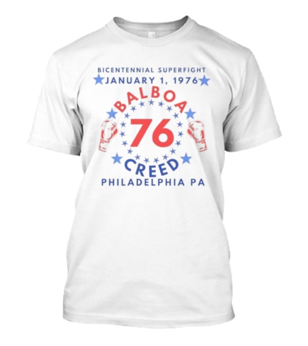 Rocky Balboa Vs Apollo Creed Bicentennial Superfight January 1 1976 Philadelphia PA T-Shirt