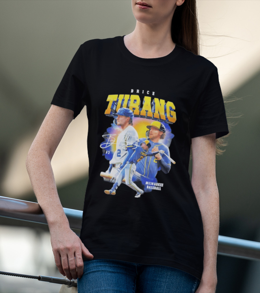 Brice Turang Milwaukee Brewers Baseball #2 T-Shirt