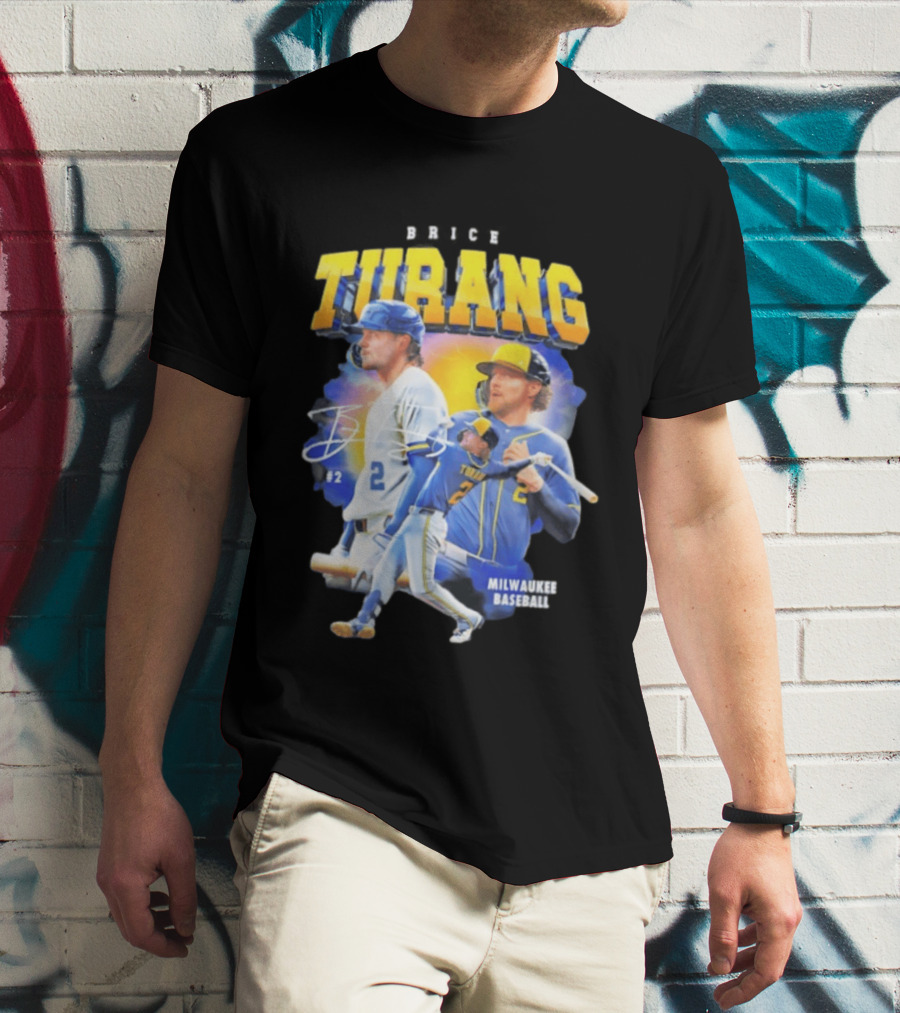 Brice Turang Milwaukee Brewers Baseball #2 T-Shirt