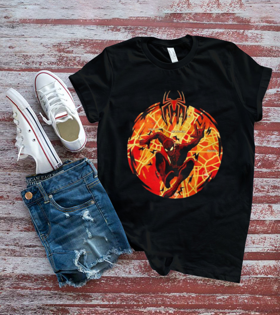Spider Man Marvel Manhattan Map New York City Comics T-Shirt