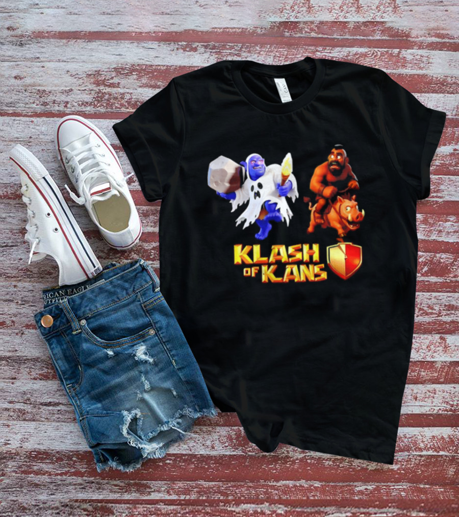 Klash Of Kans Clash Of Clans Mobile Game Barbarian Giant Characters T-Shirt
