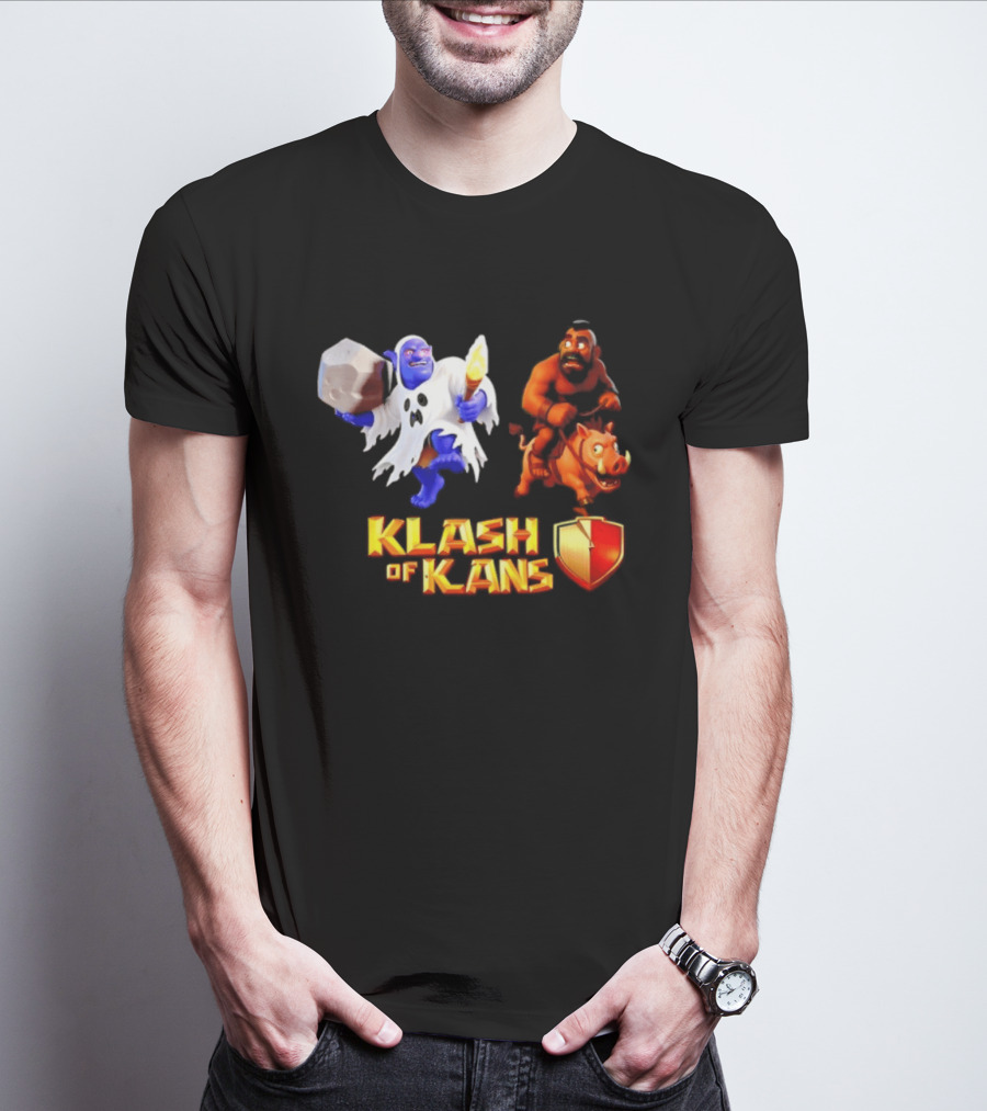 Klash Of Kans Clash Of Clans Mobile Game Barbarian Giant Characters T-Shirt