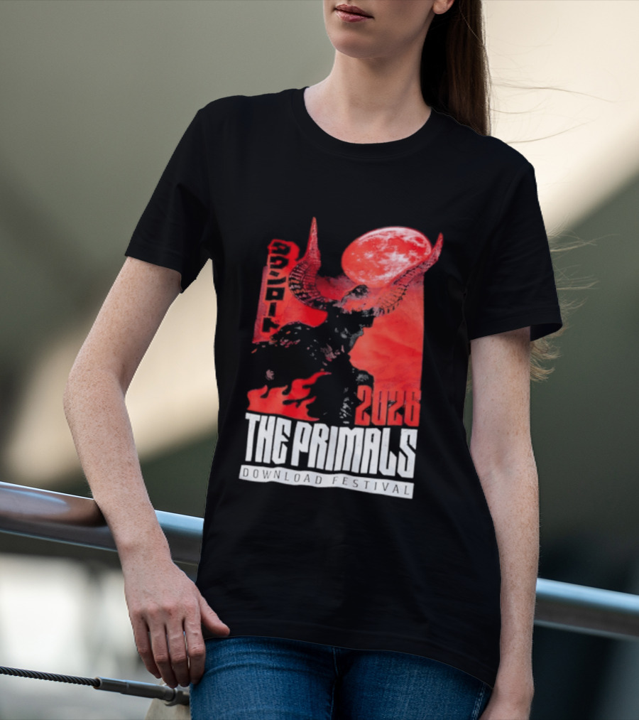 The Primals Download Festival 2026 Blood Moon 1312 Red Horns T-Shirt