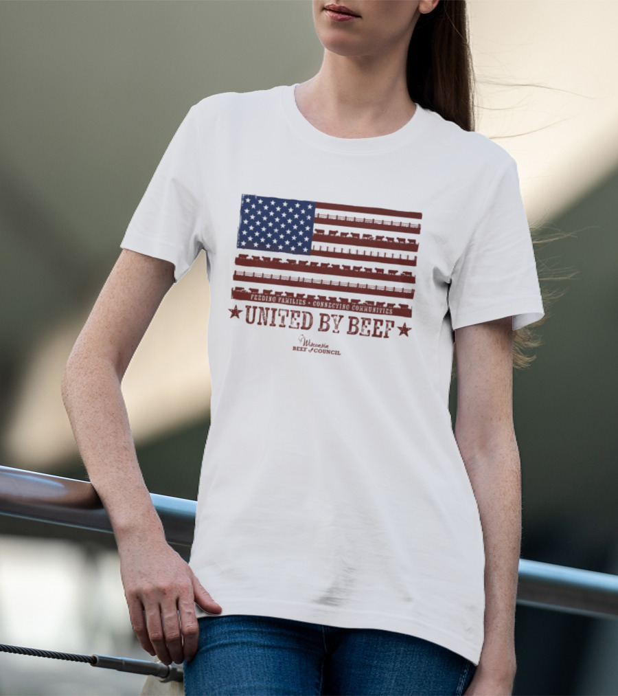 United By Beef Minnesota Beef Council American Flag Stars And Stripes T-Shirt