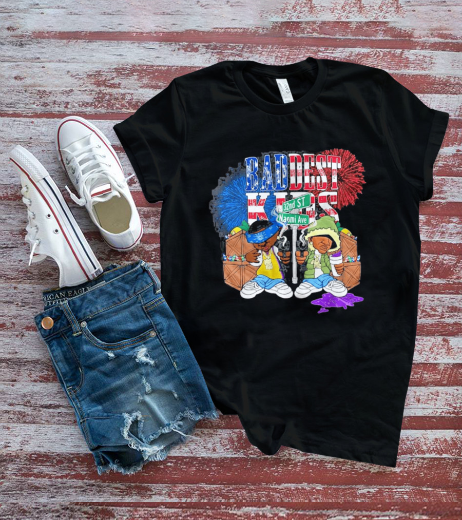 Baddest Kids 32nd St Naomi Ave Streetwear Adam22 Jaden Newman T-Shirt