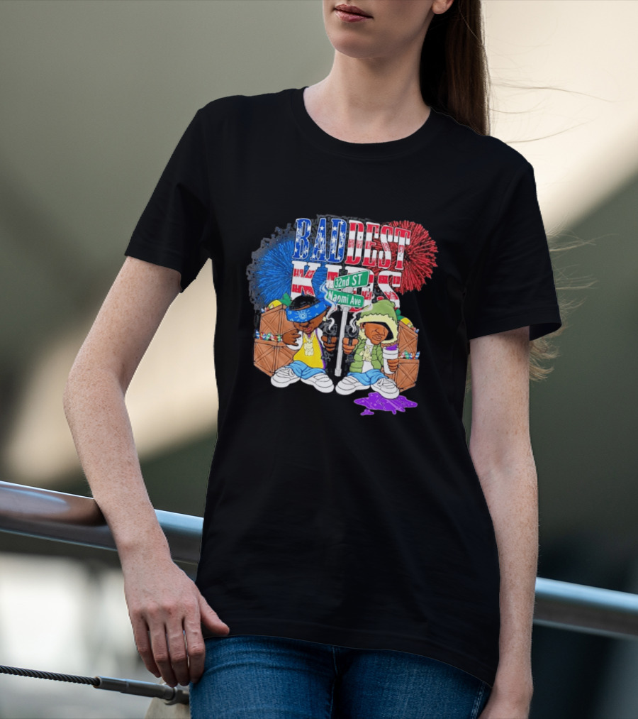 Baddest Kids 32nd St Naomi Ave Streetwear Adam22 Jaden Newman T-Shirt