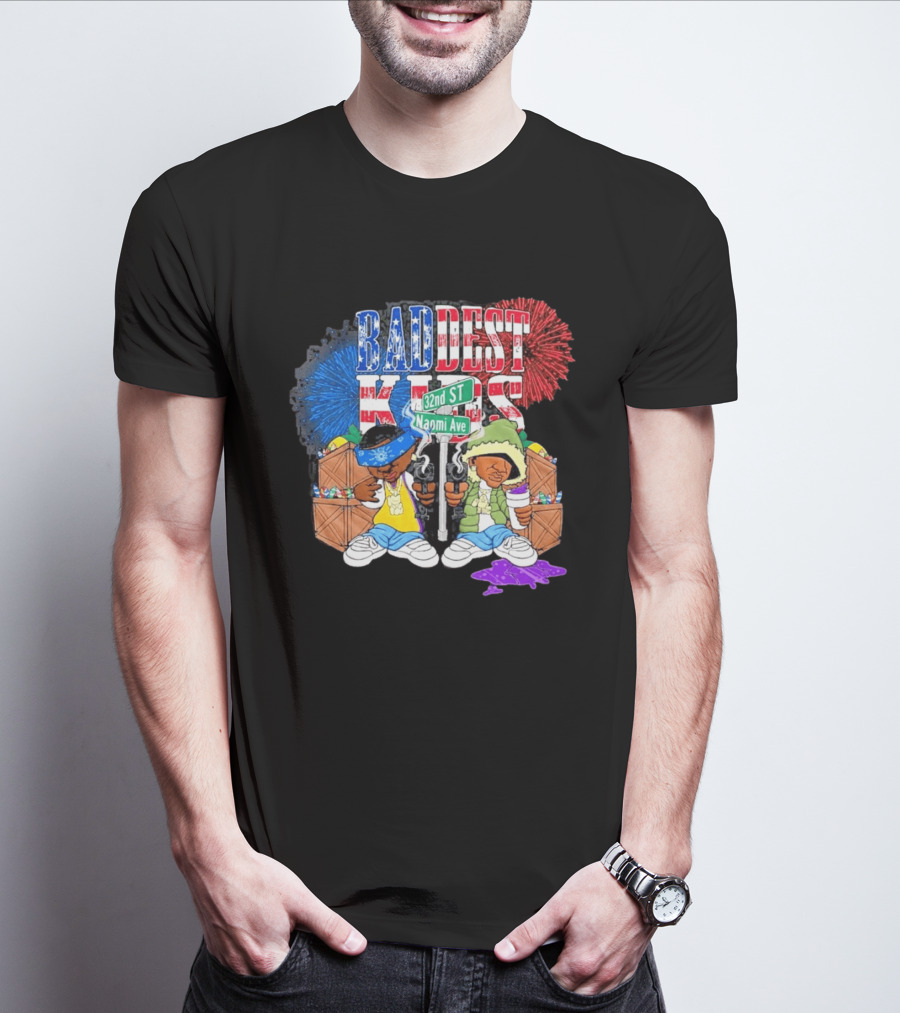Baddest Kids 32nd St Naomi Ave Streetwear Adam22 Jaden Newman T-Shirt