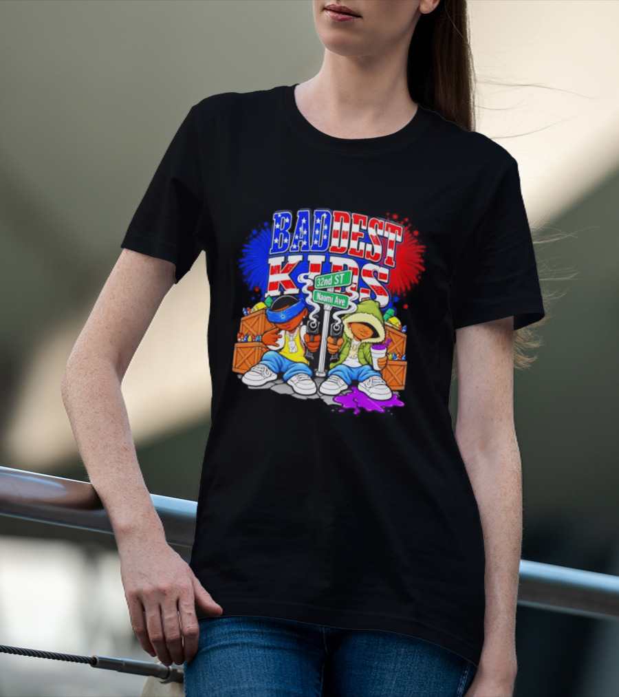 Baddest Kids 32nd St Naomi Ave Streetwear T-Shirt