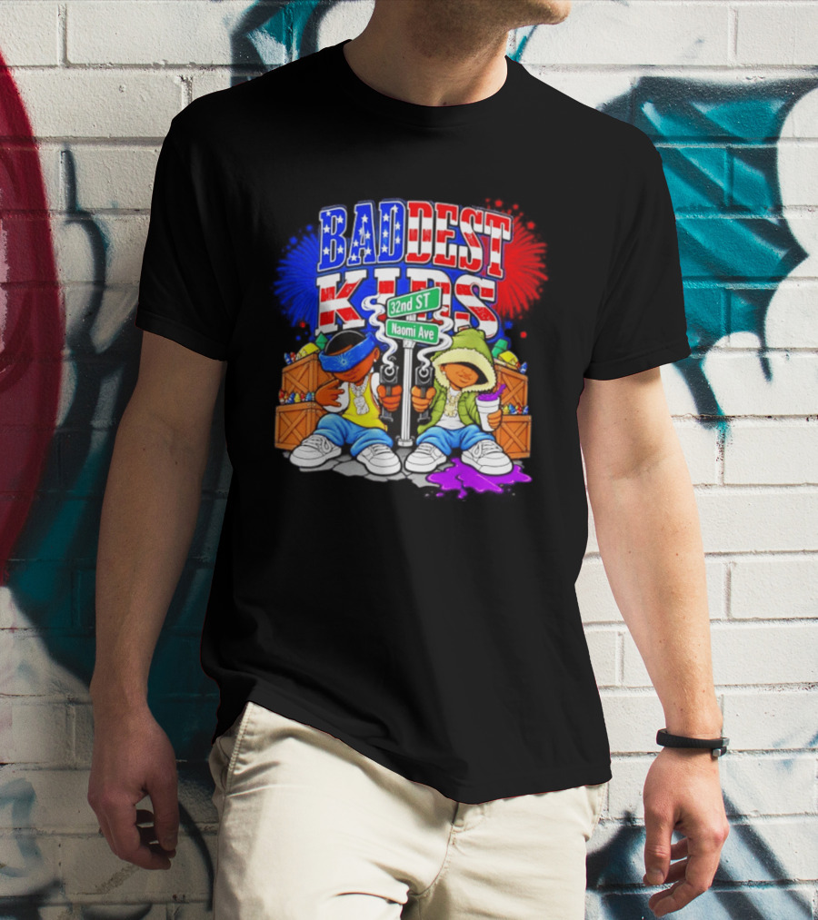 Baddest Kids 32nd St Naomi Ave Streetwear T-Shirt